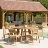 VALERIA - Set no. 26 Recycled Teak Garden Furniture Set for 6 People