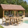 VALERIA - Set no. 28 Recycled Teak Garden Furniture Set for 6 People