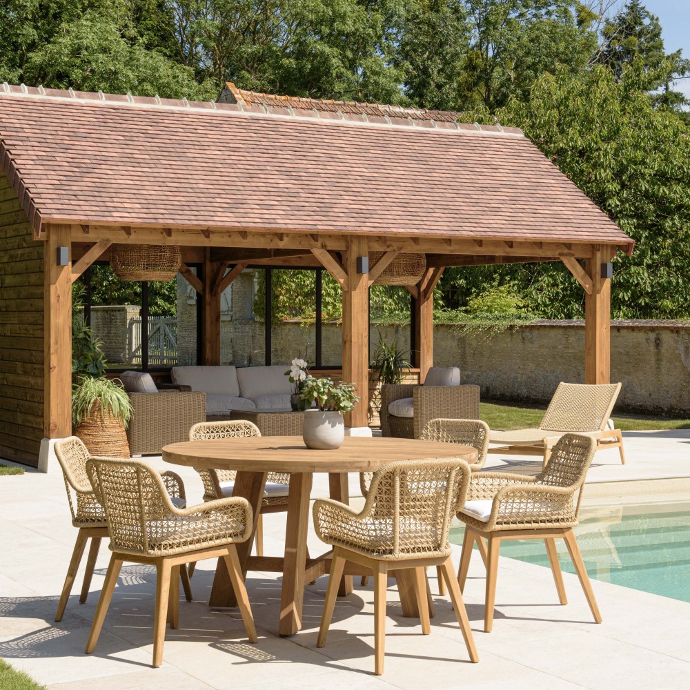 VALERIA - Set no. 32 Recycled Teak and Synthetic Rattan Garden Furniture Set VALERIA - Set no. 32 Recycled Teak and Synthetic Rattan Garden Furniture Set