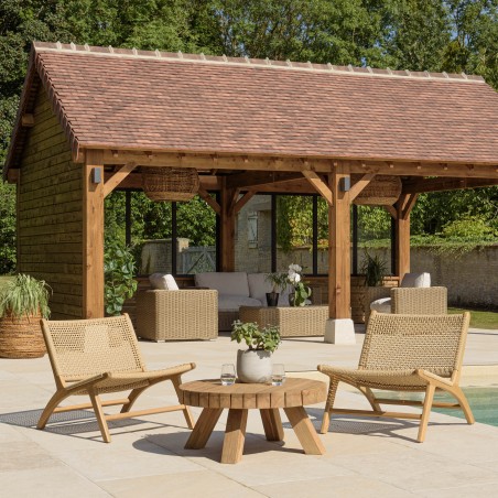 VALERIA - Set no. 34 Recycled Teak Garden Furniture Set for 2 People