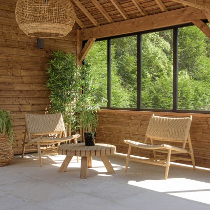 VALERIA - Set no. 35 Recycled Teak Garden Furniture Set for 2 People