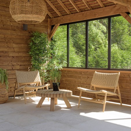 VALERIA - Set no. 35 Recycled Teak Garden Furniture Set for 2 People