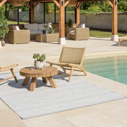Tapis d'extérieur QUENTIN 200x290cm gris/blanc