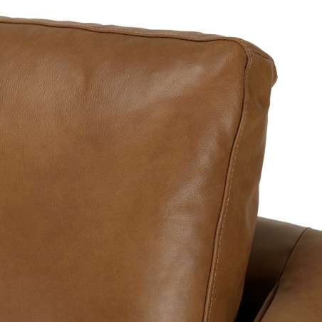 PIERRE 3-Seater Sofa in Caramel-Colored Leather