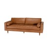 PIERRE 3-Seater Sofa in Caramel-Colored Leather