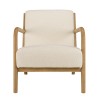 PIERRE Low Armchair in Ecru Bouclé Fabric - Cozy and Stylish Design