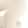 PIERRE Chair - Ecru Bouclé Fabric with Open Backrest