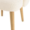Chaise en tissu bouclette écru PIERRE