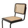 PIERRE Set of 2 Black Wood & Rattan Island Stools