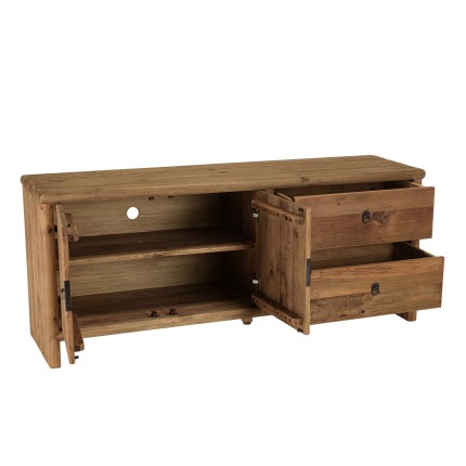 Meuble TV SANDY en bois pin recyclé 155cm