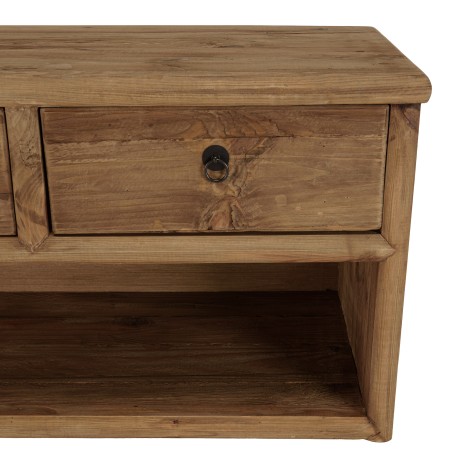 SANDY - TV Stand with 4 Drawers and 1 Niche, 200cm Recycled Pine Wood