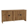 SANDY - Sideboard with 4 Doors Recycled Pine Wood | Functional and Elegant Storage Solution