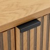 SCOTT 4-Door Sideboard | Black & Natural Wood Effect Finish