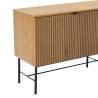 SCOTT 4-Door Sideboard | Black & Natural Wood Effect Finish