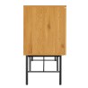 SCOTT 4-Door Sideboard | Black & Natural Wood Effect Finish
