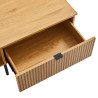 SCOTT Coffee Table with 2 Drawers in Black/Natural Wood Effect Finish