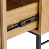 SCOTT Coffee Table with 2 Drawers in Black/Natural Wood Effect Finish