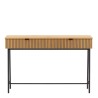 SCOTT Console Table with 2 Drawers - Black/Natural Wood Finish