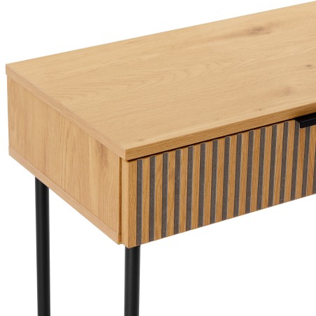SCOTT Console Table with 2 Drawers - Black/Natural Wood Finish