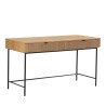 Bureau SCOTT 2 tiroirs noir et naturel