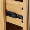 SCOTT Bedside Table with 1 Drawer in Black and Natural Wood Effect