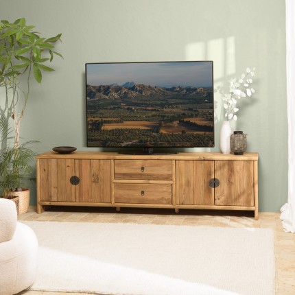 SANDY TV Stand - Recycled Pine Wood - 240cm Length