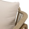 Celestin 5-Seater Garden Furniture Set in Acacia/Beige Rope
