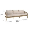 Salon de jardin CELESTIN en acacia/cordage synthétique beige