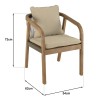 Celestin 6-Seater Garden Furniture Set in Acacia/Pine Green Rope
