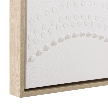 HOMER Wall Decoration 103x143cm White with Dots - Natural Frame