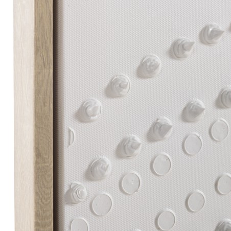 HOMER Wall Decoration 103x143cm White with Dots - Natural Frame