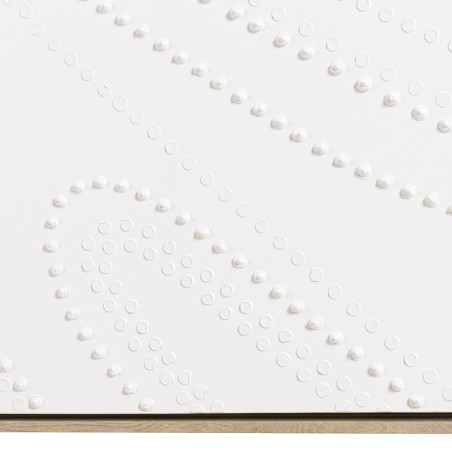 HOMER Wall Decoration 103x143cm White with Dots - Natural Frame