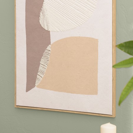 HOMER Wall Decoration 63x93cm Abstract Shapes No. 1 - Natural Frame