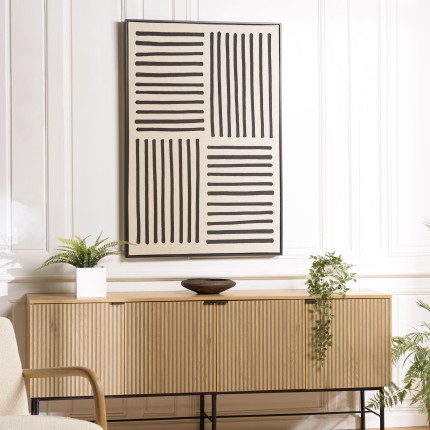 HOMER Wall Decoration A - Abstract Lines Black Frame 83x123cm