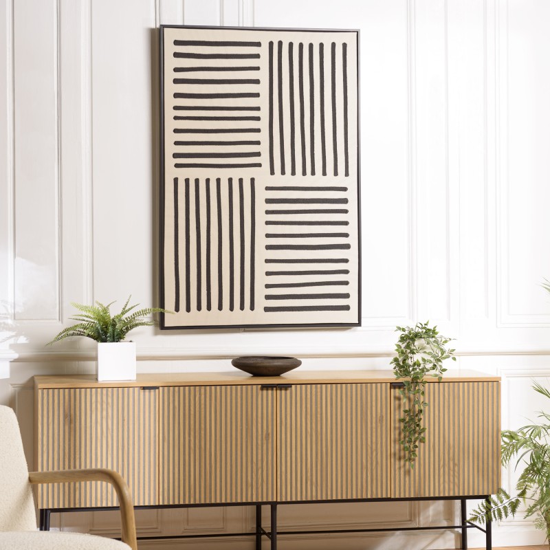 HOMER Wall Decoration A - Abstract Lines Black Frame 83x123cm HOMER Wall Decoration A - Abstract Lines Black Frame 83x123cm