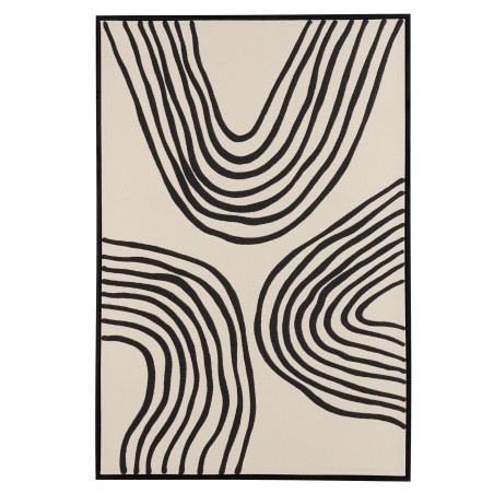 HOMER Wall Decoration B - Abstract Lines, Black Frame - 83x123cm