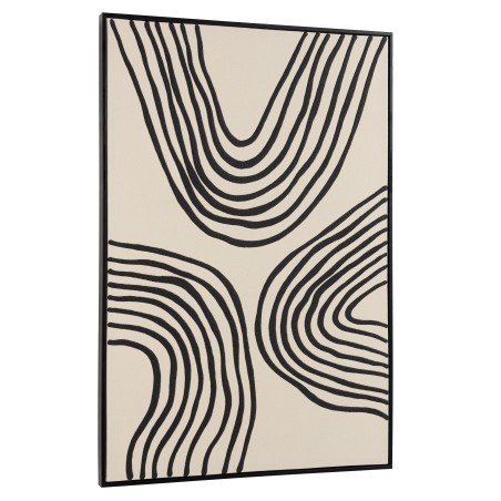 HOMER Wall Decoration B - Abstract Lines, Black Frame - 83x123cm