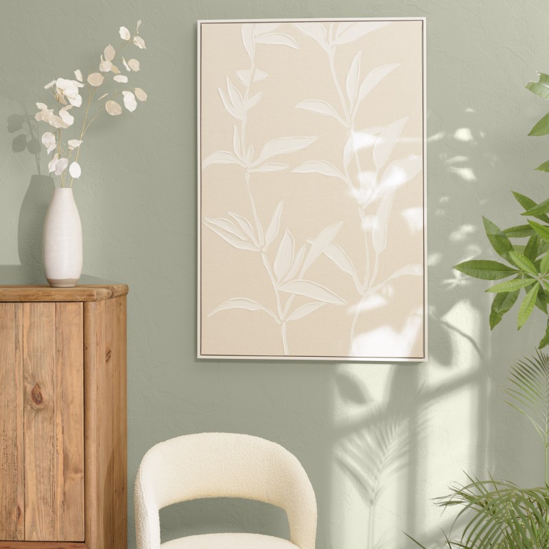 Décoration murale HOMER - Motifs fleurs n°2, cadre naturel 83x123cm Décoration murale HOMER - Motifs fleurs n°2, cadre naturel 83x123cm