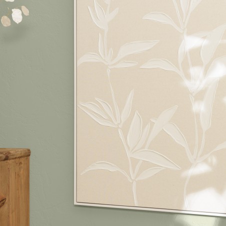 HOMER Wall Decoration 83x123cm Flower Motifs - Natural Frame
