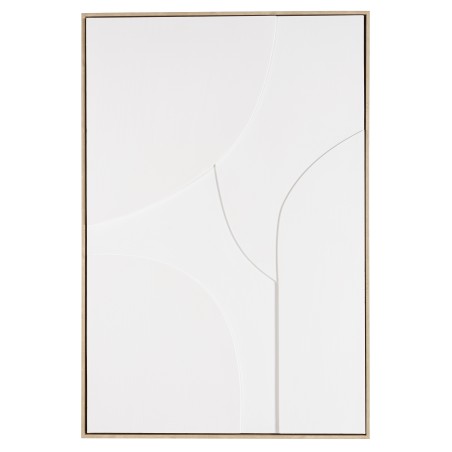HOMER Wall Decoration - White Abstract Shapes in Relief 83x123cm