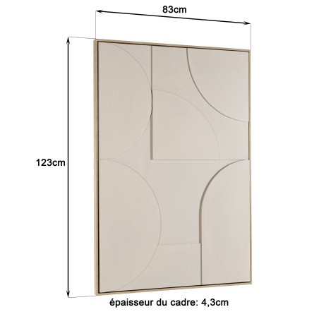 Décoration murale HOMER 83x123cm formes abstraites beiges