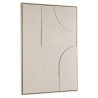 HOMER Wall Decoration 83x123cm - Abstract Beige Shapes in Relief