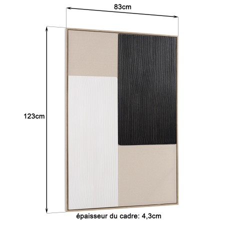 Décoration murale HOMER 83x123cm mix matières