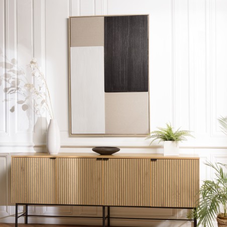 HOMER Wall Decoration 83x123cm - Two-Tone Frame - Mixed Materials