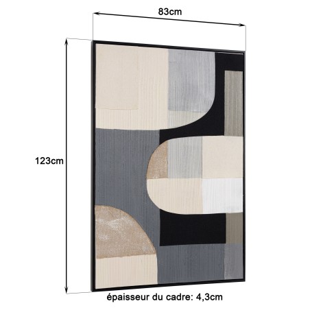 HOMER Wall Decoration 83x123cm Abstract Shapes No. 2 - Black Frame