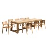 Salon de jardin teck recyclé et teck 8/10 personnes - Lot n°5
