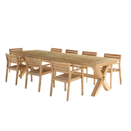 KALLY - Set no. 10 Recycled Teak Garden Furniture Set