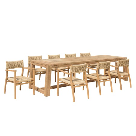 VALERIA - Set no. 3 Recycled Teak and Synthetic Rattan Garden Furniture Set
