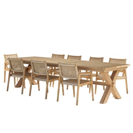 VALERIA - Set no. 10 Recycled Teak Garden Furniture Set | 8/10 People