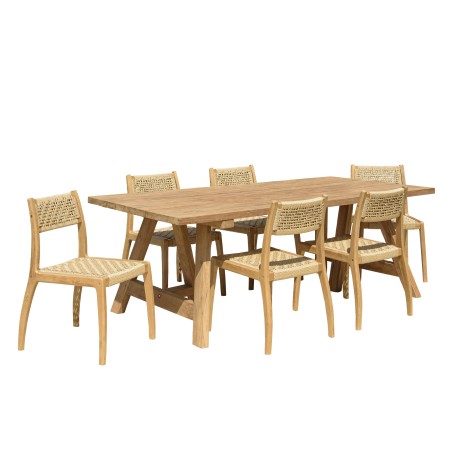 VALERIA - Set Recycled Teak Garden Furniture Set